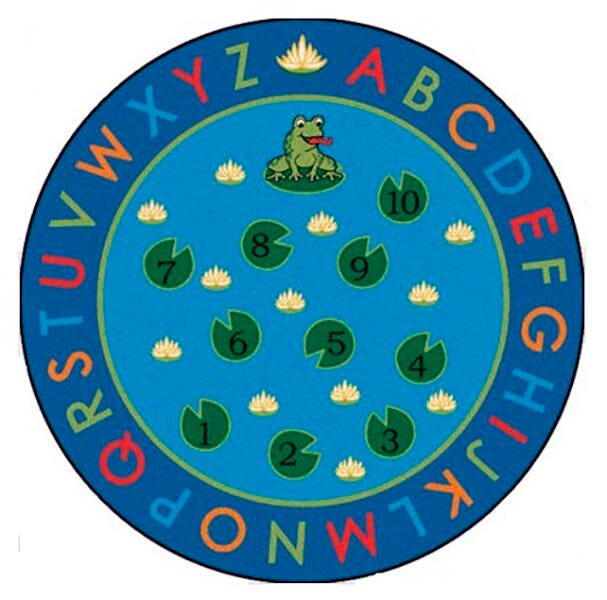 Carpets for Kids Hip Hop to the Top Rug, 6 Feet, Round, Blue, Item Number 076274